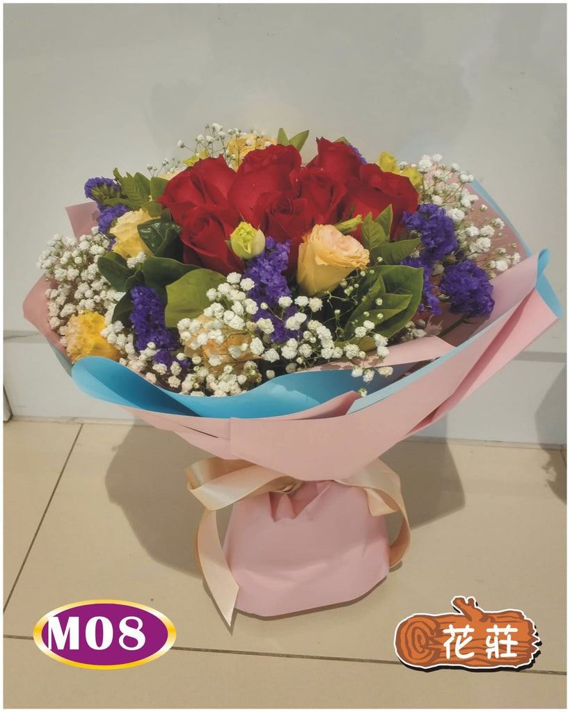 紅玫瑰12枝花束